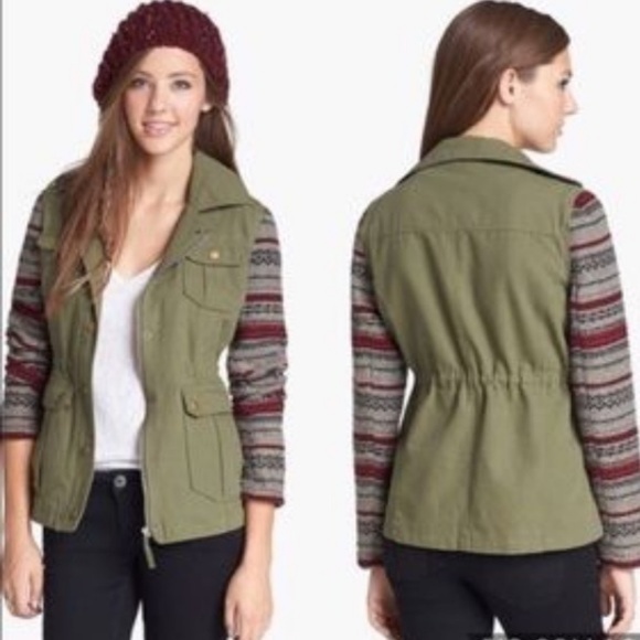 Jack by BB Dakota Jackets & Blazers - Jack by BB Dakota Green Boho Utility Style Jacket